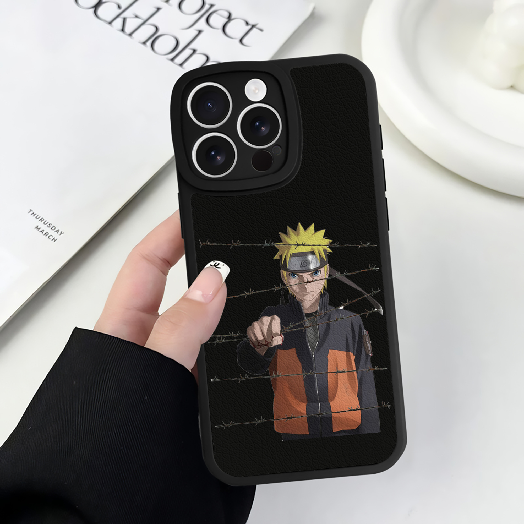 （画像用） NARUTO -ナルト- うずまき ナルト Uzumaki Naruto 【iPhone 16シリーズ対応】シリコンスマホケース（レザー調） 材質：シリコン